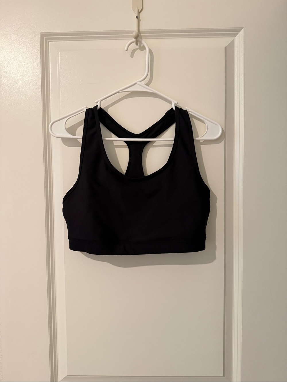 Old Navy Power Soft Black Razor Back Sports Bra Size Large No Padding